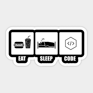 Eat Sleep CODE Sticker